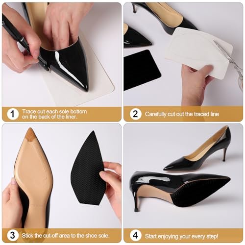 GQTJP Sole Bottom Protector, Self-Adhesive Grips for Shoes, Non-Slip Pads, Sole Guard, Anti-Slip Grip Pads - görsel 6