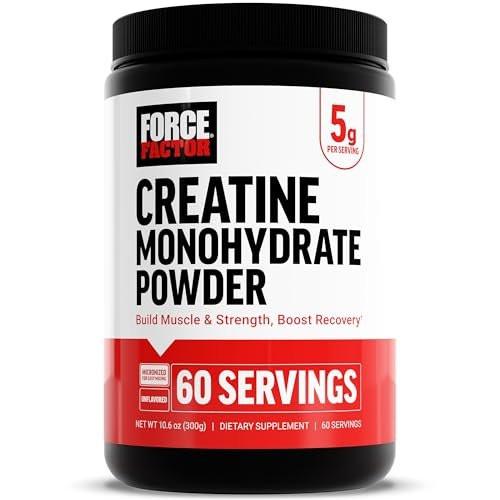 Force Factor Creatine Monohydrate Powder, 5g Micronized Dose to Support Muscle Growth, Strength, Recovery, Cognitive Health & Memory, Unflavored, 60 Servings - görsel 12