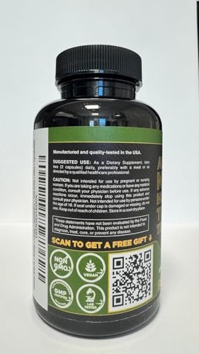 Gade Nutrition Ashwagandha with Maca Root, Horny Goat Weed, Turkesterone Supplement, Tribulus Terrestris, Panax Ginseng | 90 Vegetable Capsules for Energy, Stamina, Performance | Made in USA