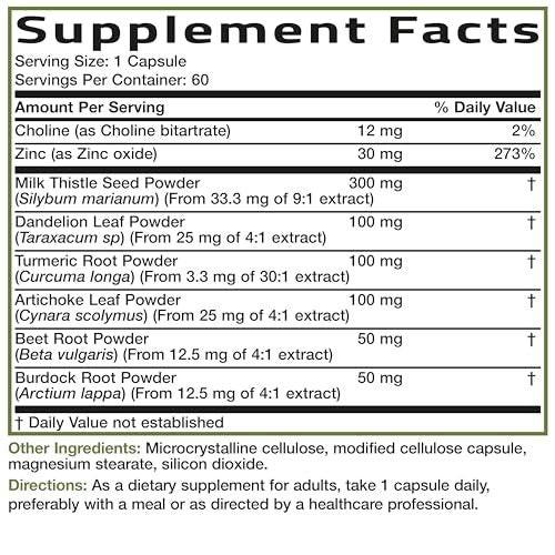 Bronson Liver Detox Advanced Detox & Cleansing Formula Supports Health Liver Function with Milk Thistle, Dandelion Extract, Turmeric, Artichoke Leaf & More, Non-GMO, 180 Vegetarian Capsules - görsel 6