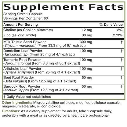 Bronson Liver Detox Advanced Detox & Cleansing Formula Supports Health Liver Function with Milk Thistle, Dandelion Extract, Turmeric, Artichoke Leaf & More, Non-GMO, 180 Vegetarian Capsules