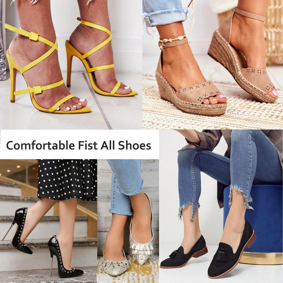 (2 Pairs) Pigskin Non-Slip High Heel Cushion Inserts Arch Support, Shock & Sweat Absorption, Adhesive Shoe Insoles for Dress Shoes Flats Boots Sandals Relief Blister Callus Pain, Fits Women 8-12 Size - görsel 10
