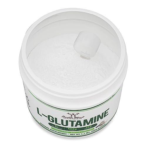L Glutamine Powder 1.1lbs (100 Servings of 5 Grams Each - Third Party Tested L-Glutamine Powder) Unflavored, Keto, Vegan Friendly (with Scoop) for Exercise Endurance and Gut Health by Double Wood - görsel 1