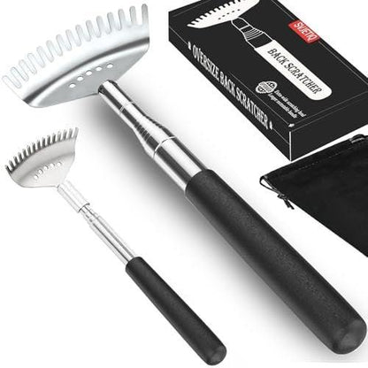 Svjetiq Oversized Extendable Back Scratcher for Men Women Adults, 2 Pack Different-Sizes Telescoping Back Massager, Men Gadgets Fathers Day Dad Gifts for Birthday Christmas Stocking Stuffers