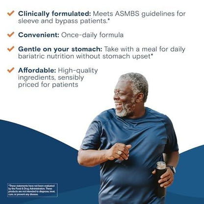 Bariatric Fusion One Per Day Bariatric Multivitamin with Iron for Men | Prostate & Heart Support | Gastric Bypass & Sleeve | 30 Capsules