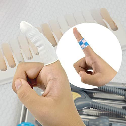 200 Pcs Finger Cots, Disposable Finger Protectors, Latex Anti-Static Finger Tip Rubber Protect Keeping Dressing Dry and Clean (Medium, Pink) - görsel 10