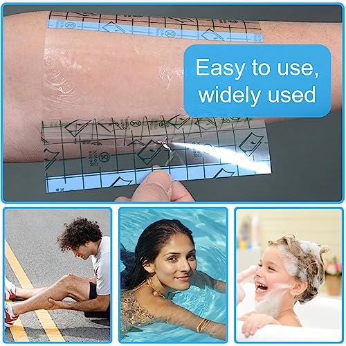 OBTANIM 50 Sheet Transparent Waterproof – Stretchable and Flexible: Made from high-quality polyester, the bandage – Image 2