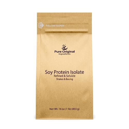 PURE ORIGINAL INGREDIENTS Soy Protein Isolate, Always Pure, No Fillers or Additives (1 Pound) - görsel 5