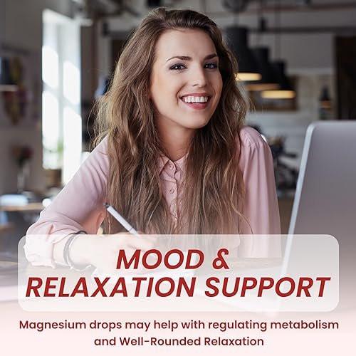 Triple Magnesium Complex Supplement, Magnesium Glycinate, Blend, Citrate Liquid Drops 1000mg with Ashwagandha, CoQ10, Vitamin B6, C, D, Zinc - Support Calm Stress Relief, Bone, Muscle, Mood Vegan - görsel 13