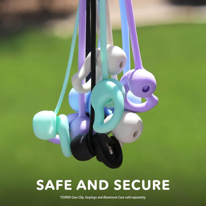 CURVD Earplug Lanyard, Soft Durable Flexible Premium Silicone Cord | Works with Most Earplugs, Compatible Everyday, Loop Quiet/Engage/Experience, Vibes and More - 26 Inches
