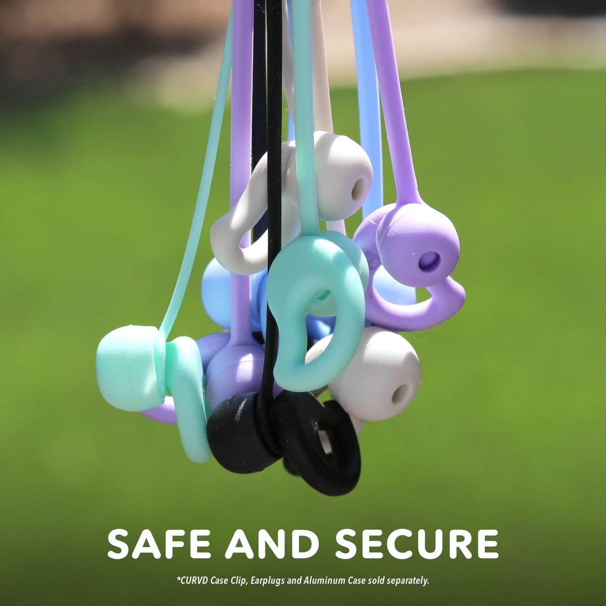 CURVD Earplug Lanyard, Soft Durable Flexible Premium Silicone Cord | Works with Most Earplugs, Compatible Everyday, Loop Quiet/Engage/Experience, Vibes and More - 26 Inches - görsel 15