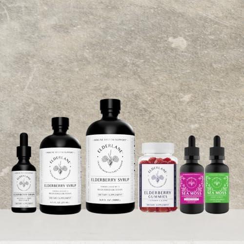 Elderlane Elderberry Syrup Elderberry Shots - Immune Support Supplement for Kids & Adults - Immune Boosters - Natural Immunity Booster - Made with Honey & Elderberries - Gluten-Free - 8.5 Fl Oz - görsel 4