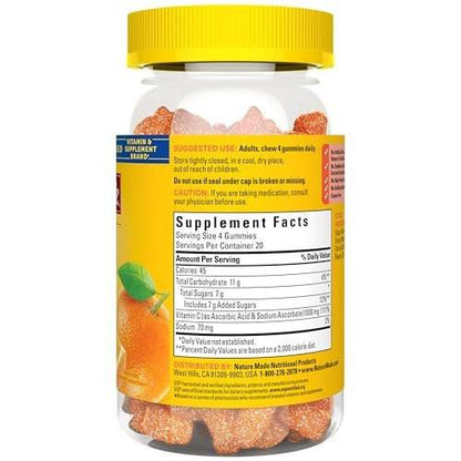 Nature Made Chewable Vitamin C 500 mg, Dietary Vitamin C Supplement for Immune Support, 150 Tablets, 150 Day Supply