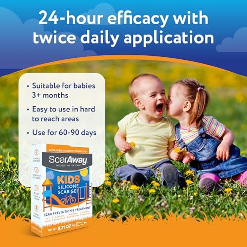 ScarAway Kids Silicone Scar Gel, 100% Medical-Grade, Helps Improve Size, Color & Texture of Hypertrophic & Keloid Scars on Face & Body from Injury, Burns & Surgery, Water Resistant, Clear, 6g - görsel 16