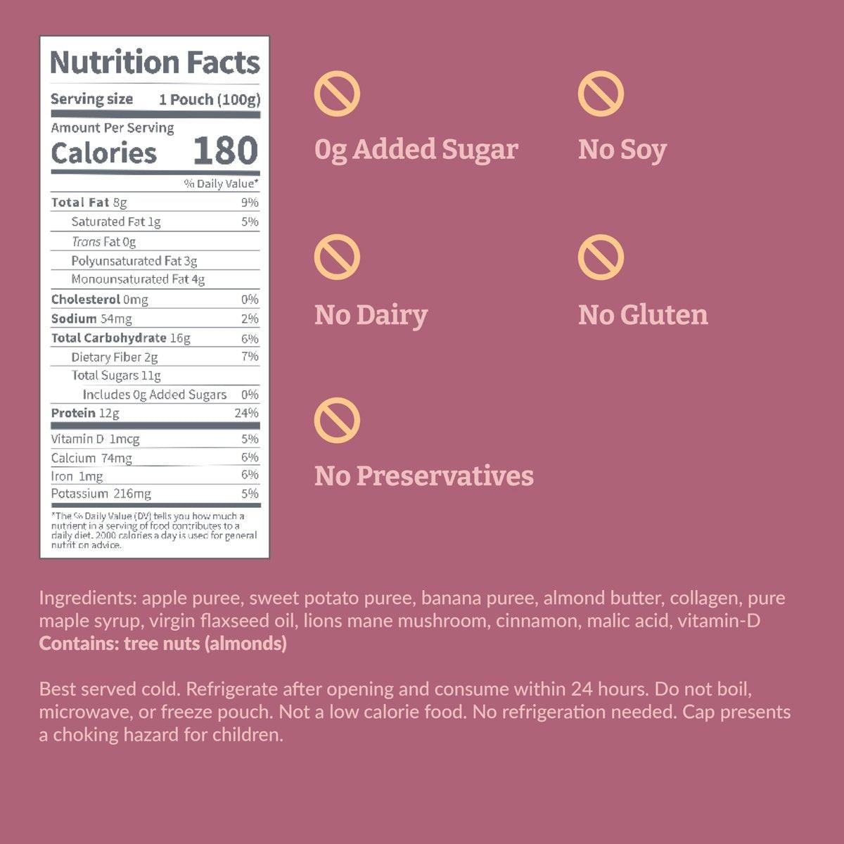 Reup Collagen Protein Smoothie - 12g Protein, 10g Collagen, Dairy Free, Ready to Drink - High Protein Snacks for Adults, Dairy Free Protein Shakes, Protein Pouches Adult, Smoothie Pouches - 8 Count - görsel 7