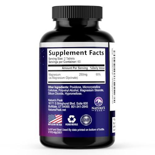 Magnesium Glycinate Supplement - 100% Chelated & Purified - for Calm, Sleep Support, Heart Health, Muscles & Bone Strength - Best Absorption Magnesium Glycinate Capsules, Bottled in USA - 120 Tablets - görsel 11