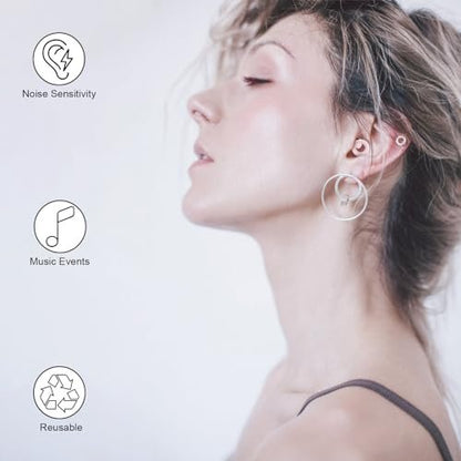 Jayine Ear Plugs for Noise Cancelling Ear Protection EarPlugs for Sleep, Concerts, Work, Study, 8 Size Eartips with Small Box, Perfect -30dB Silicone Earplugs for Noise Reduction
