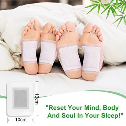 2in1 20PCS Foot Pads, Natural Bamboo Vinegar Ginger Powder Foot Pads