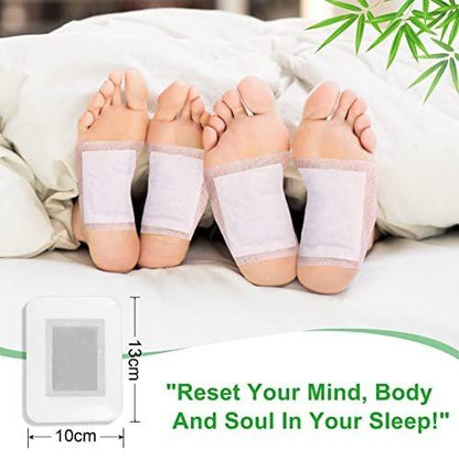 20PCS Upgrade Foot Pads, 2-in-1 Natural Bamboo Vinegar Ginger Powder Foot Pads