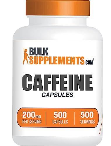 BulkSupplements.com Caffeine 200mg Capsules - Energy Boost Supplement, Gluten Free, 500 Count - görsel 2