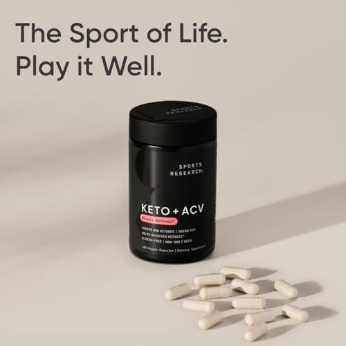 Sports Research® Keto Plus ACV Capsules - Diet Support with 500mg of Apple Cider Vinegar & 1500mg goBHB® Exogenous Ketones - Gluten Free & Keto Certified - 120 Veggie Capsules - görsel 11
