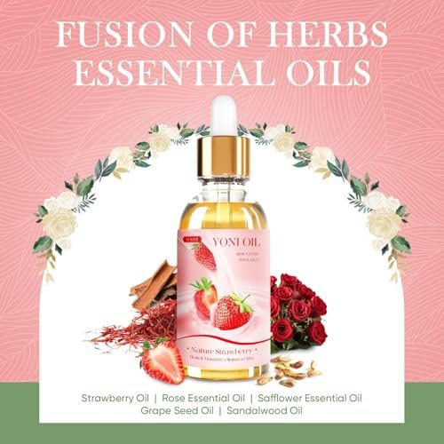 Feminine Wash & Yoni Oil & Yoni Soap Set for Women - Yoni Wash for pH Balance, Remove Odor, Moisturizing - Strawberry Scent - 3-Piece Set - görsel 1
