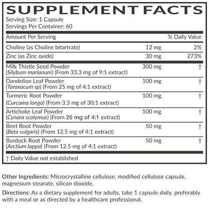 Futurebiotics Liver Detox Advanced Detox & Cleanse Formula Supports Healthy Liver Function with Milk Thistle, Dandelion Extract, Turmeric, Artichoke Leaf, & More, Non-GMO, 60 Vegetarian Capsules