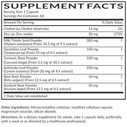 Futurebiotics Liver Detox Advanced Detox & Cleanse Formula Supports Healthy Liver Function with Milk Thistle, Dandelion Extract, Turmeric, Artichoke Leaf, & More, Non-GMO, 60 Vegetarian Capsules - görsel 10