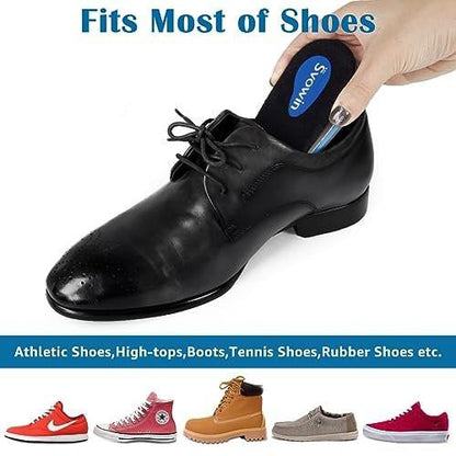 Svowin 3 Layers Adjustable Heel Wedge Lift for Leg Length Discrepancies, Height Increase Insoles for Heel Pain, Achilles Tendonitis, Gel Shoe Heel Cushions Cups for Men and Women (Large)