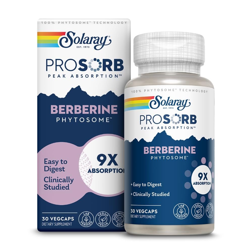 SOLARAY Berberine Phytosome - 9X Absorption – Standardized to 30% Berberine HCl: Ensures a consistent, – Image 3