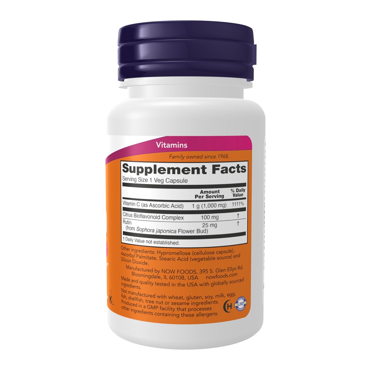 Now Foods Vitamin C-1,000 with Rose Hips & Bioflavonoids, Antioxidant Protection, 30 Veg Capsules - görsel 3