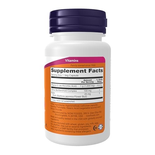 Now Foods Vitamin C-1,000 with Rose Hips & Bioflavonoids, Antioxidant Protection, 30 Veg Capsules - görsel 4