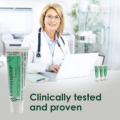 Calmoseptine Ointment. Soothing Menthol Relief for Skin Irritations. 20 gram Travel Size Tube