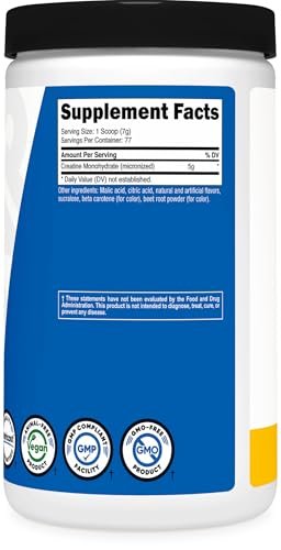 Nutricost Creatine Monohydrate Powder – Vegan, Non-GMO, Gluten Free: Made with plant-based ingredients, free from – Image 4