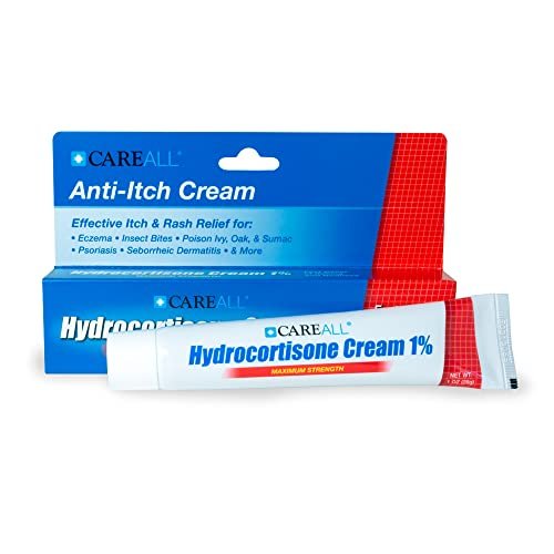 CareAll Hydrocortisone 1%, 1oz Tube (Pack of 3) - Maximum Strength Anti-Itch Cream for Bug Bites, Eczema, Psoriasis, Poison Ivy, Oak & Sumac - görsel 5