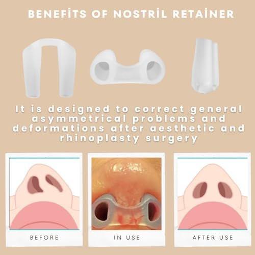 Nostril Retainer | Nostril Retainer for Rhinoplasty Recovery | Nose Retainer for Surgery | Nose Shaper & Support Device | 100% High-Grade Silicone | Post-Surgery Nostril Shaping & Recovery Aid (7) - görsel 16