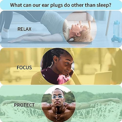 Earplugs for Sleeping, 8 Pairs Noise Cancelling Silicone Earplugs for Sleeping Swimming Snoring Concerts