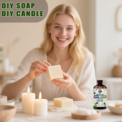 Gardenia Essential Oil – Gardenia Oil for Diffuser, Humidifier, Candle Making, Soap, Home Aroma, Gift – Gardenia Fragrance Oil 4 fl oz (120 ml) Long Lasting Floral Scent – GV77Z