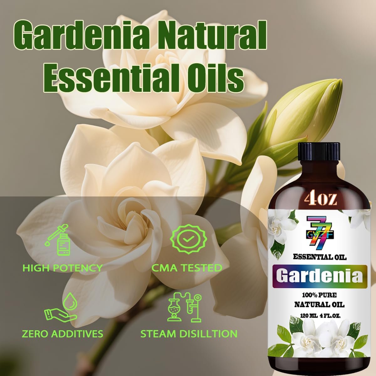Gardenia Essential Oil – Gardenia Oil for Diffuser, Humidifier, Candle Making, Soap, Home Aroma, Gift – Gardenia Fragrance Oil 4 fl oz (120 ml) Long Lasting Floral Scent – GV77Z - görsel 17