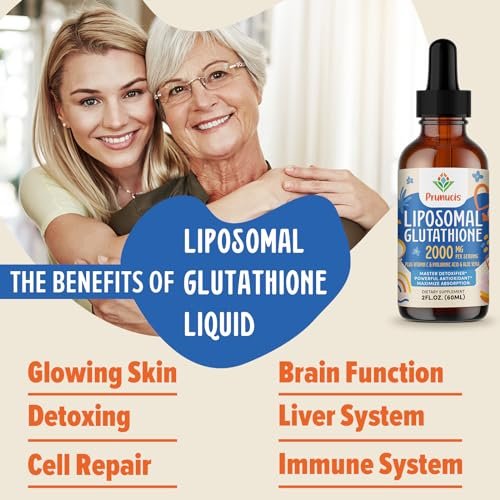 Prunucis 2000MG Liposomal Glutathione Liquid, 98% Absorption, Active Form L-Glutathione Supplement, Vegan Friendly, Powerful Antioxidant Complex for Immune System, Aging Defense, Detox, 2 FL.OZ - görsel 3