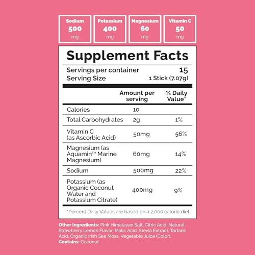 Voli Hydration Packets Electrolyte Drink Mix | Sea Moss, Aquamin, Coconut Water & Himalayan Salt | No Added Sugar, Keto Friendly | Variety Pack, 15 Count - görsel 13