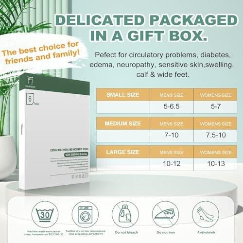 Bulinlulu Diabetic Socks for Women Men-6 Pairs Bamboo Viscose Non Binding Diabetic Ankle Low Cut Sock Size 6-9 9-11（White-Large） - görsel 8
