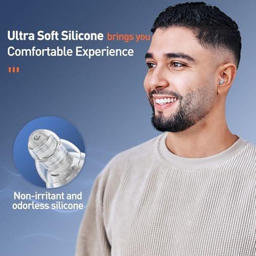 Reure High Fidelity Concert Ear Plugs, Noise Cancelling Silicone Ear Plugs 2 Pairs Great for Concerts Loud Music, Musicians, Motorcycles, Airplanes, Raves, Hearing Protection -23 dB - görsel 12