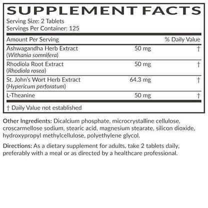 Futurebiotics Chill Pill + Ashwagandha, Rhodiola, St. John’s Wort, & L-Theanine - Non-GMO, 250 Vegetarian Tablets