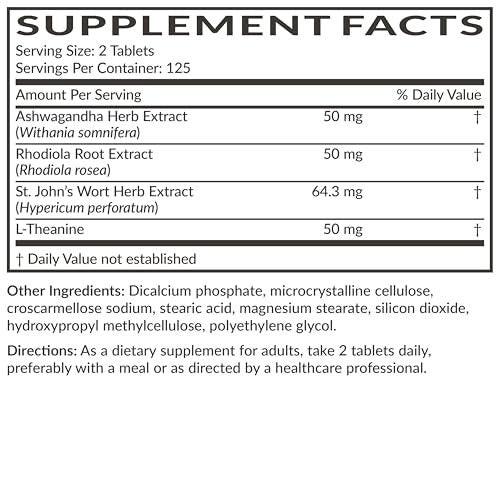 Futurebiotics Chill Pill + Ashwagandha, Rhodiola, St. John’s Wort, & L-Theanine - Non-GMO, 250 Vegetarian Tablets - görsel 11
