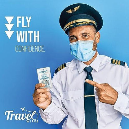Hand Sanitizing Travel Wipes – 30ct Individually Wrapped | Fragrance-Free, Moisturizing, 70% Isopropyl Alcohol Wipes | Travel, Home, Office, Daily Use
