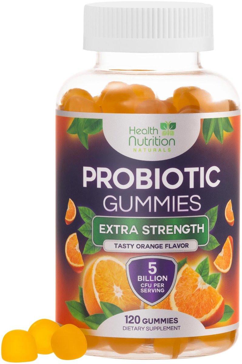 Probiotic Gummies for Women & Men - Advanced Multi-Strain Probiotic Formula - Gut & Digestive Health Support Gummy for Occasional Bloating - Daily Acidophilus Probiotics Supplement - 120 Gummies - görsel 1