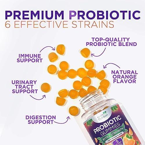 Probiotic Gummies for Women & Men - Advanced Multi-Strain Probiotic Formula - Gut & Digestive Health Support Gummy for Occasional Bloating - Daily Acidophilus Probiotics Supplement - 120 Gummies - görsel 12
