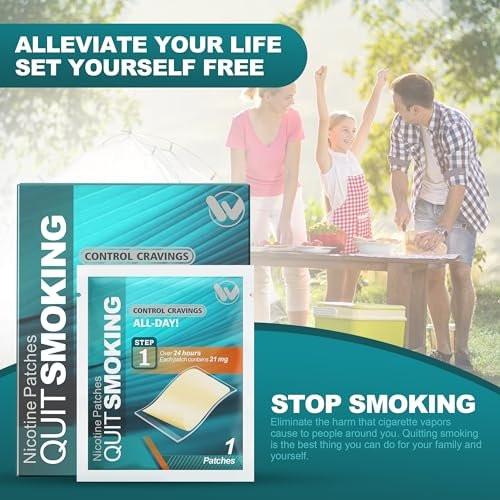 Nicotine Patches Step 1 Effective Helps Quit Smoking, 21 mg, 30 Patches Smoking Aid to Help Quit Smoking, Each Patch Provides a 24-Hour Nicotine Transdermal System - görsel 4