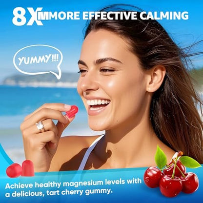 Magnesium Glycinate Complex Gummies 400mg | 8 Forms of Magnesium: Malate, Citrate, Taurate & More | with Ashwagandha 400mg, D3, B12 | Supports Calm, Relaxation, Mood & Muscle Cramp | Vegan, 60 Count